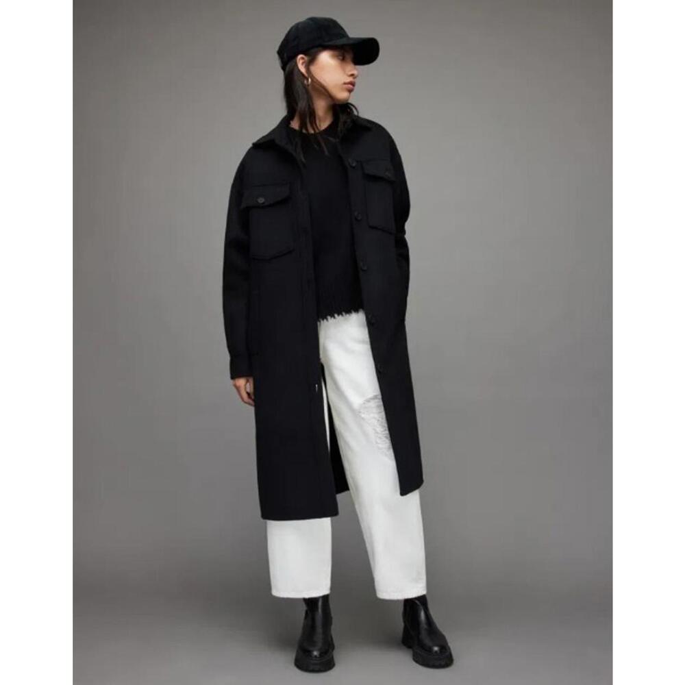 ALLSAINTS Elder Wool Blend Coat